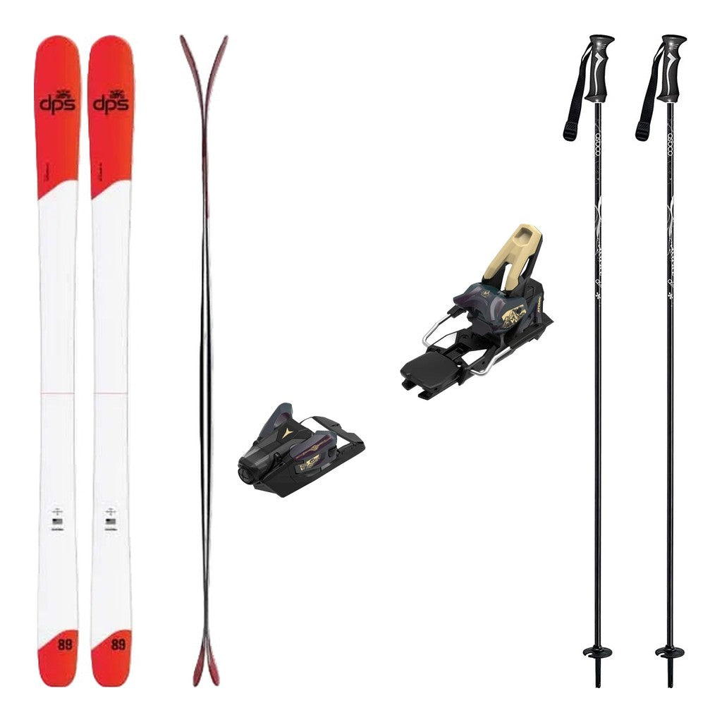 DPS Pisteworks 89 Mens Skis 2027 with Strive 14 Bindings Ski Package - Bent Chetler