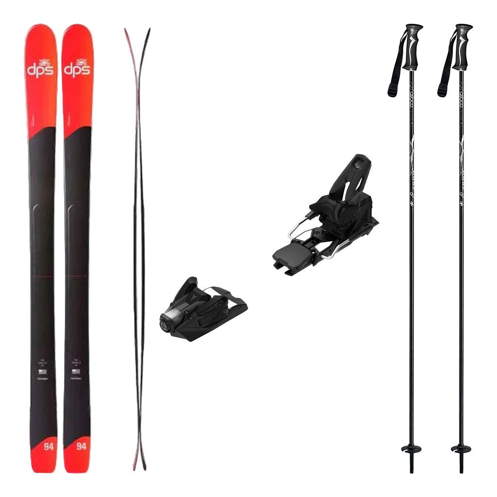 DPS Pisteworks 94 Mens Skis 2027 with Strive 14 Bindings Ski Package - Black