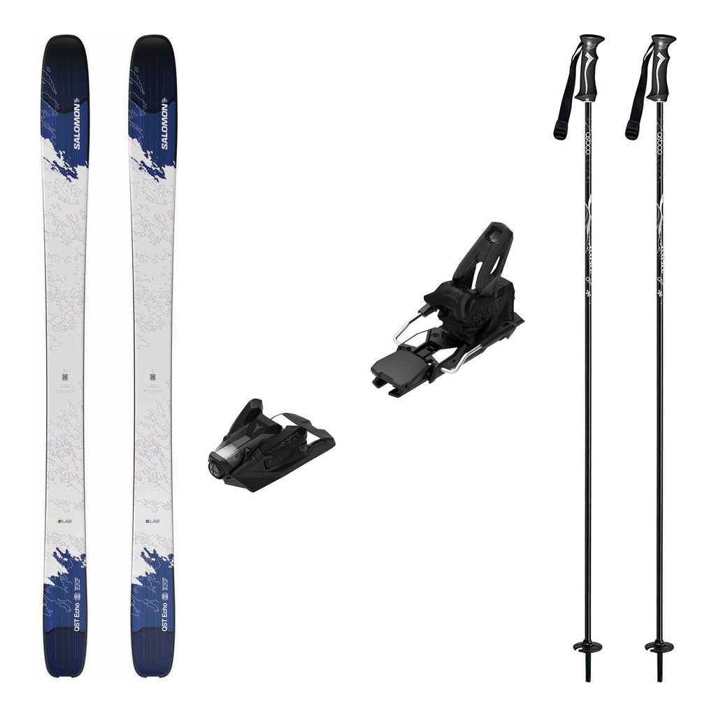 Salomon S/Lab QST Echo Skis 2027 with Strive 14 Bindings Ski Package - Black