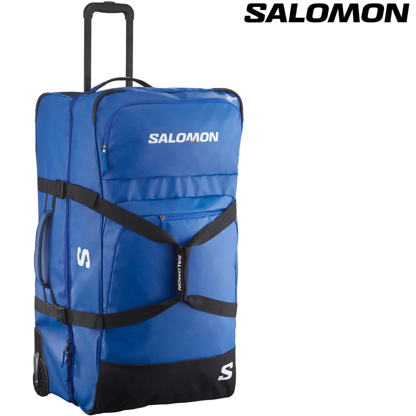 container130- Blue ski/ snowboard luggage bag on a white background