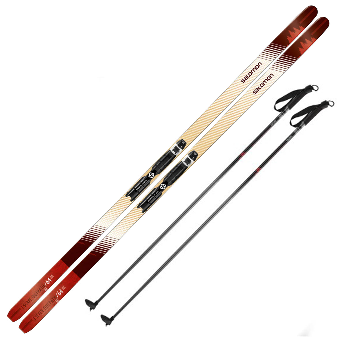 Salomon Escape Outpath 64 Adult Cross Country Ski Package