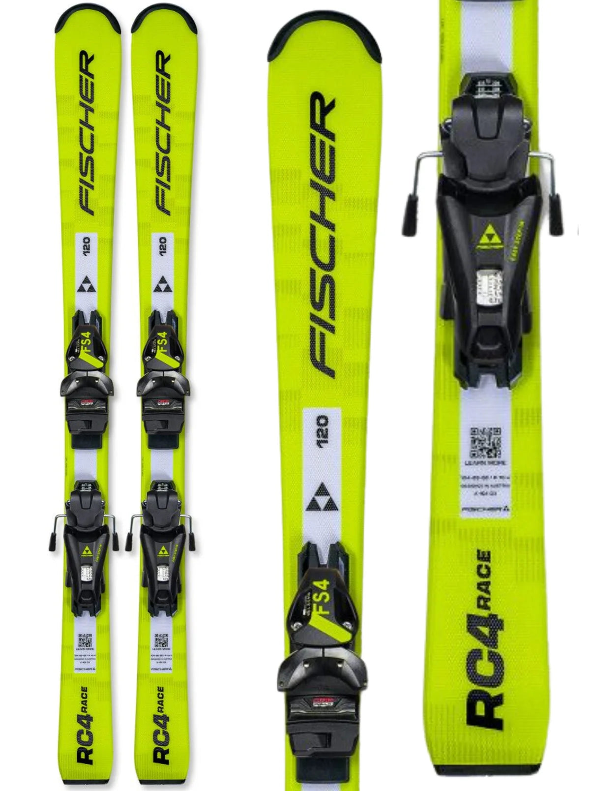 Fischer RC4 Race Jr.- Kids skis on a white background