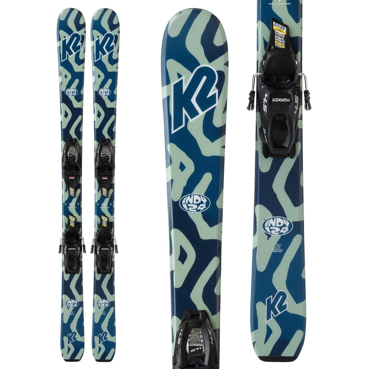 K2 Indy (Marker 4.5 System Binding) Kids Skis 2023
