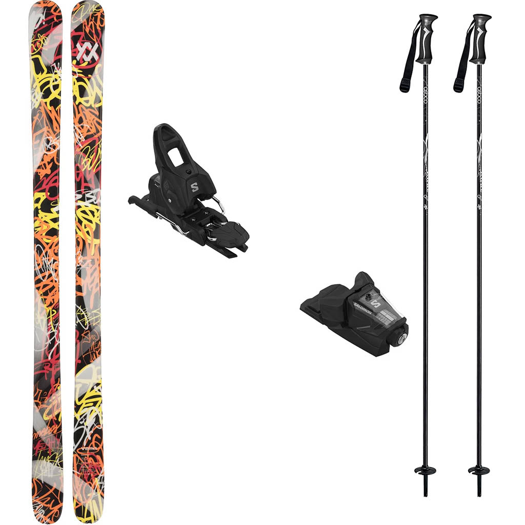 Volkl Revolt 81 Skis 2025 with Salomon Stage 10 Bindings Ski Package