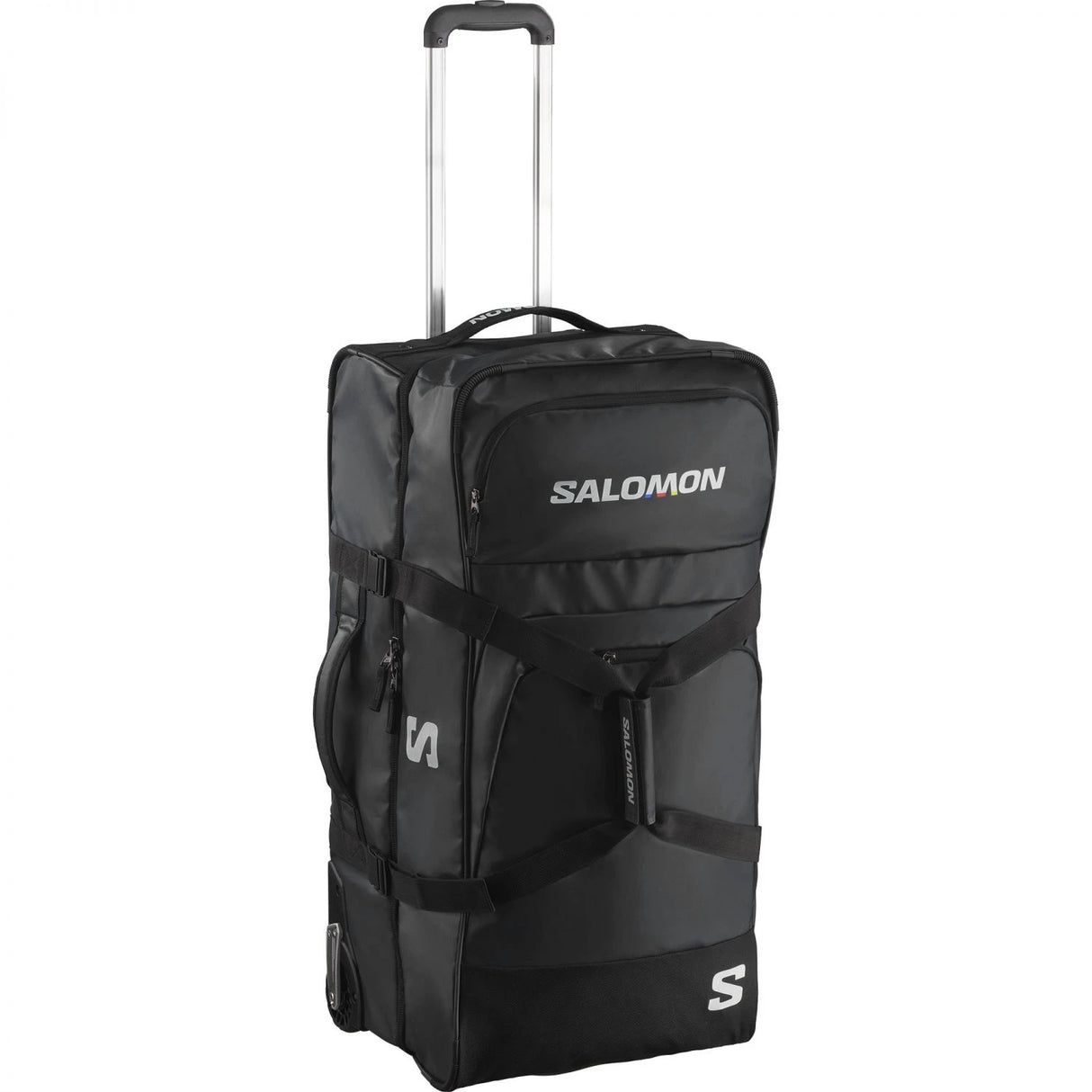 container-100- Black ski/ snowboard lugagge bag on a white background