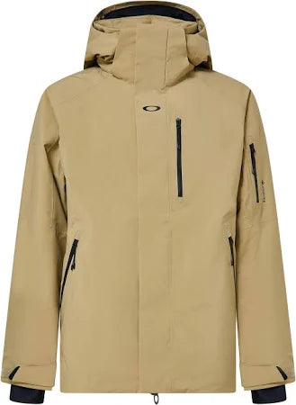 Sub Temp RC Gore-Tex Jacket 2.0-Beige winter jacket with black zippers on a white background
