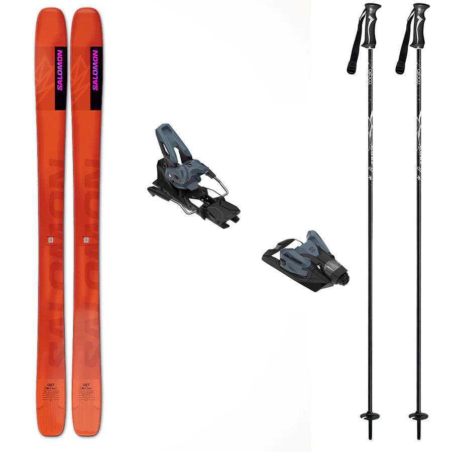 Salomon QST 106 181cm Skis 2025 with Salomon Strive 14 Bindings Ski Package