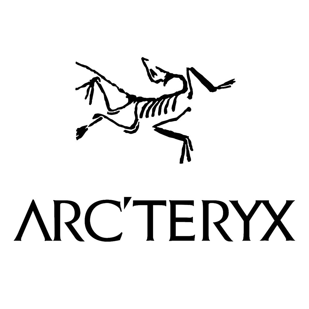 Arc'teryx logo featuring the Archaeopteryx fossil-inspired design