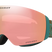 Flight Deck M-Oakley goggles with pink lens and teal frame on a white background