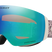 Flight Deck M-Oakley goggles with blue and green lens on a white background