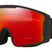 Line Miner L-Black goggles with red reflective lenses on a white background