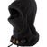 BergenFleeceHood-Black fleece balaclava with brand logo on a transparent background