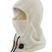 BergenFleeceHood-White fleece balaclava with brand logo on a transparent background
