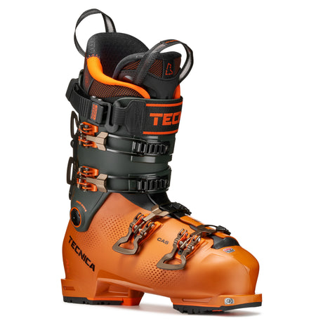 Cochise HV 130-Orange and black ski boot on a white background