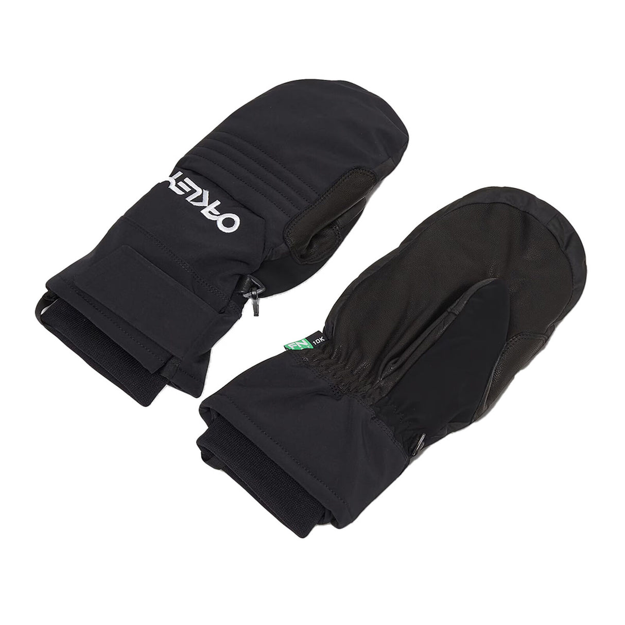 B1B Mitten-Black mittens with a brand logo on a white background