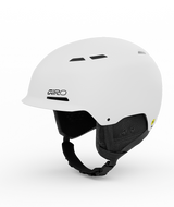 TrigMIPS-White helmet with black interior and Giro logo on a white background