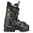 MACHBOAHV75-Black Tecnica ski boot with gold accents on a white background