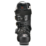 MACHBOAHV75-Black Tecnica ski boot with gold accents on a white background