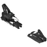 Strive14-Black ski bindings with Salomon branding on a white background