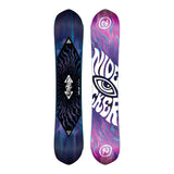 GammaAPX-Two views of a snowboard deck with different designs on a white background