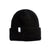 FrenaBeanie- A black Coal beanie with a thick-knit design, displayed in a cuffed style with a white Coal woven label on the side.