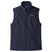 BetterSweaterVest- A navy blue Patagonia Better Sweater Vest with a full zipper and a stand-up collar, featuring zippered handwarmer pockets and a secure chest pocket.