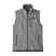 BetterSweaterVest-A grey Patagonia Better Sweater Vest with a full zipper and a stand-up collar, featuring zippered handwarmer pockets and a secure chest pocket.