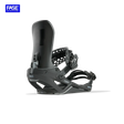 T32M Fase Snowboard Binding-Black snowboard binding with FASE logo on a white background