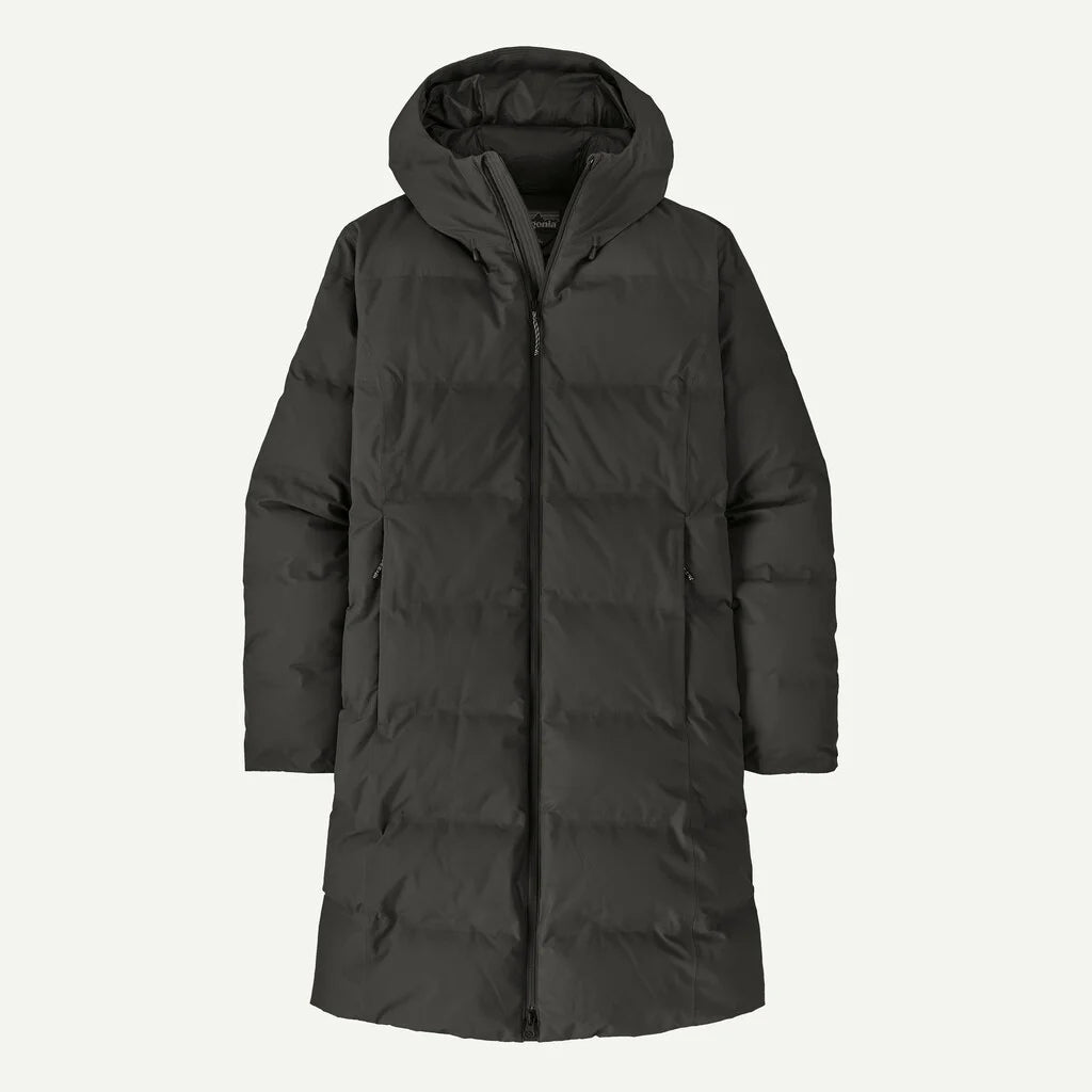 Jackson Glacier Parka-Black puffer coat on a white background