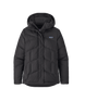Down With It-A black Patagonia Down With It Jacket for women, featuring a hood and a zippered front.