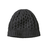CoastalCableBeanie-A dark grey Patagonia Coastal Cable Beanie with a classic cable-knit pattern and ribbed cuff.