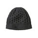 CoastalCableBeanie-A dark grey Patagonia Coastal Cable Beanie with a classic cable-knit pattern and ribbed cuff.