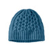 CoastalCableBeanie-A blue Patagonia Coastal Cable Beanie with a classic cable-knit pattern and ribbed cuff.