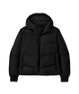Sindit Hoody- A black Patagonia Sindit Hoody Jacket for women with a fixed hood and zippered pockets.