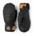 W Fall Line Mitten-Black mittens with brown accents on a white background