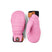 W Fall Line Mitten-Pink mittens with brown accents on a white background