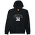 32TechHoodie-Black sweatshirt on a white background