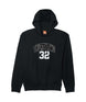 32TechHoodie-Black sweatshirt on a white background