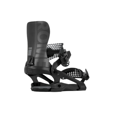 390BossFW-Black snowboard binding with 'Ride' branding on a white background