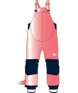 Rider 2 Ins Bib-Pink and navy bib overalls with a brand logo on a transparent background