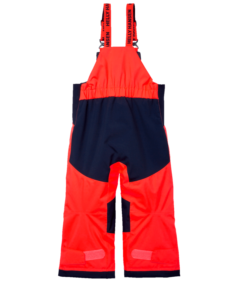 Rider 2 Ins Bib-Pink and navy bib overalls with a brand logo on a transparent background