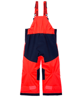 Rider 2 Ins Bib-Pink and navy bib overalls with a brand logo on a transparent background
