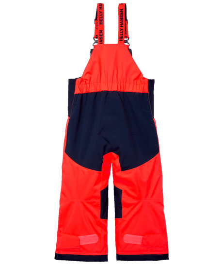 Rider 2 Ins Bib-Pink and navy bib overalls with a brand logo on a transparent background