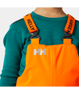 Rider 2 Ins Bib-Orange and navy bib overalls with a brand logo on a transparent background