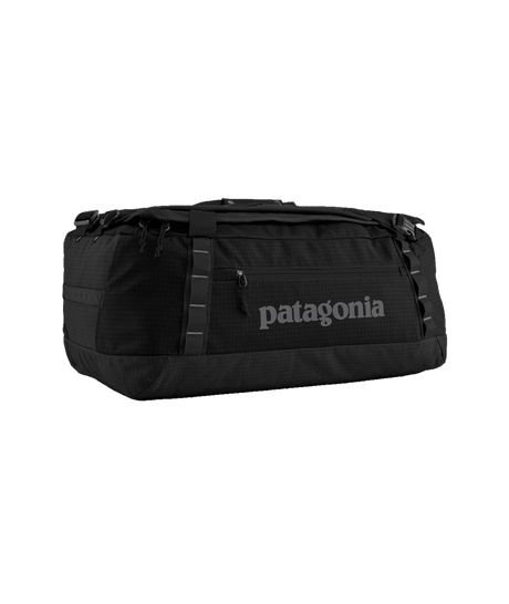 Black Hole Duffel 55L-A black Patagonia Black Hole Duffel 55L Adult placed against a neutral background.
