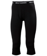 Lifa Merino MW 3/4 Pant-Black Helly Hansen pants on a transparent background