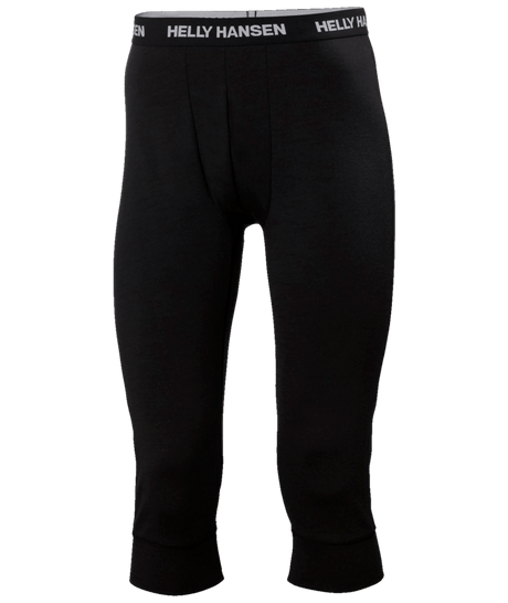 Lifa Merino MW 3/4 Pant-Black Helly Hansen pants on a transparent background