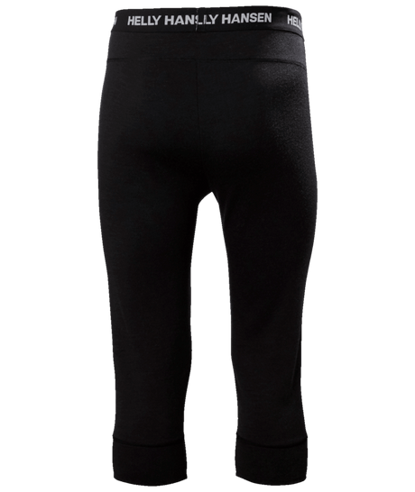 Lifa Merino MW 3/4 Pant-Black Helly Hansen pants on a transparent background