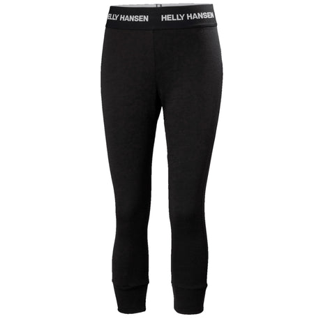 Lifa Merino MW 3/4 Pant-Black Helly Hansen pants on a white background