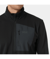Versalite 1/2 Zip Fleece-Black long-sleeve shirt with a quarter zip on a transparent background